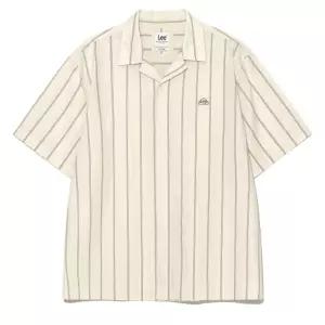 LE2502SS10IV 리 스트라이프 린넨 반팔 셔츠 아이보리 5059619