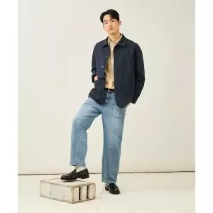 (국내매장) 빈폴 BEANPOLE MEN 가먼트다잉 워크 자켓 재킷 네이비 (BC5211C13R)