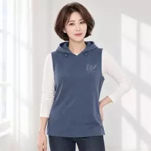 크로커다일레이디 후드 레이어드 찰랑 베스트 CLDWVT203
