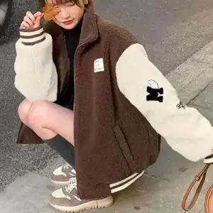 바람막이 점퍼 윈드브레이커 러블리 여성 소매 배색 뽀글이 후리스