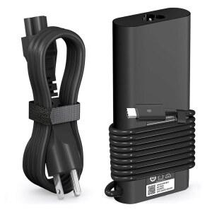 130W USB C 노트북 충전기 DELL TYPE 슬림 | AC 전원 케이블과 호환 - PRECISION 5550 5560 5570 5750 3560 XPS 15 9500 9575 17 LATITUDE 7410 7310용 컴퓨터 충전기