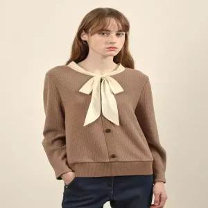[올리비아로렌][올리비아로렌] 타이넥 블라우스형 티셔츠_VOCAL4W9131