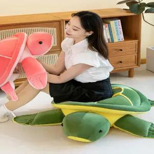 대형 거북이 인형 선물 애착쿠션 약 분홍색 바디필로우 베개 낮잠 23cm