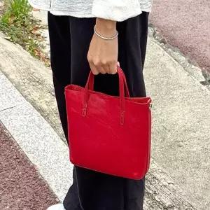 여성 데일리 외출 소가죽 심플 미니 토트백 크로스백