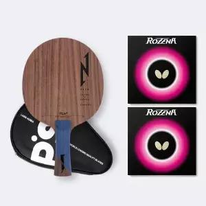 엑시옴 탁구라켓 제타 오펜시브 플러스 + 로제나 러버조합 양면채