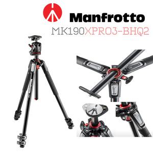 맨프로토 MK190XPRO3-BHQ2 삼각대 볼헤드 세트
