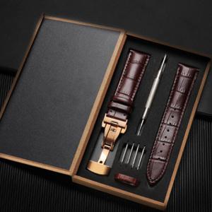 [이벤트중] 클래식 원터치 3단 자동디버클 천연 소 가죽 시계줄 모음 [14mm- 24mm]