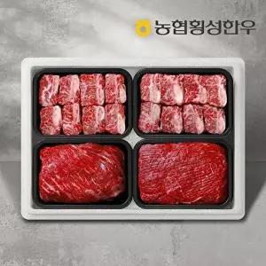 [농협횡성한우][농협횡성한우] [농협횡성한우] 1등급 찜갈비 600g x 2팩+국거리 400g+산적 400g /총2kg