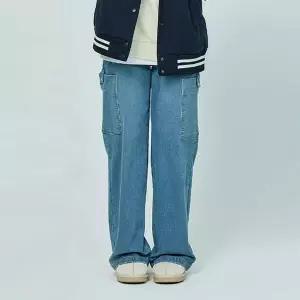 [소이] 여자 겨울이월 카고와이드블루진(24W5257)