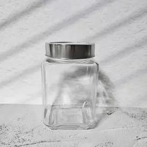 /서울리빙 클린 유리 사각 캐니스터 750ml