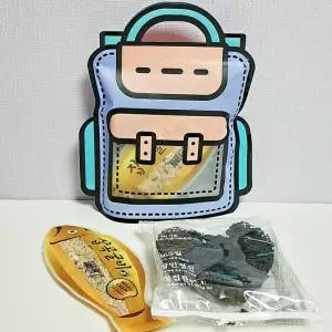 하트미역1개+잡곡굴비1개_1세트(가방지퍼백_퍼플) 추석 한가위 명절 새해 설 선물 어린이집 생일 선물 답례품 유치