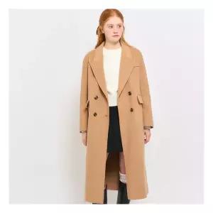 WOMAN 울 핸드메이드 더블 롱 코트 BEIGE / WBC4L10503 247676