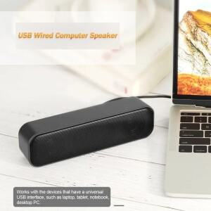 HK-5008 USB 전원 사운드바 데스크탑 스피커 유선 컴퓨터 박스 TV 노트북용 2개의 서브우퍼 포함 음악 플레