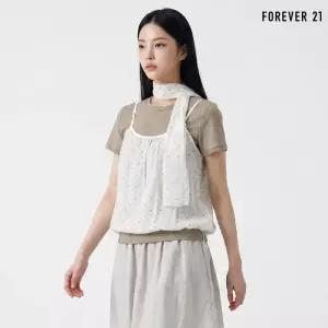 도트 스카프 뷔스티에 세트 반팔 티셔츠 (FTDBTS004)