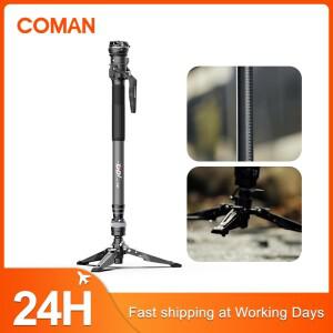 COMAN M1S 카본 파이버 모노포드 경량 퀵 릴리즈 플레이트 DSLR 카메라 여행용 삼각대 스탠드 원클릭 리프