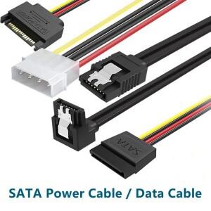 4핀 IDE 몰렉스 - 2개의 Sata/SATA 15핀 전원 HDD 분배기 커넥터 케이블(PC용)