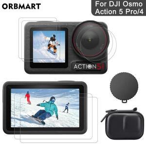 DJI Osmo Action 5 Pro 4 3 화면 보호기 유리 필름 렌즈 커버 캡 가방 케이스 액세서리