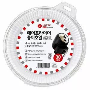 [셀러허브 생활리빙]롯데 이라이프 에어프라이어 종이호일 23cm 30매 (52314052)
