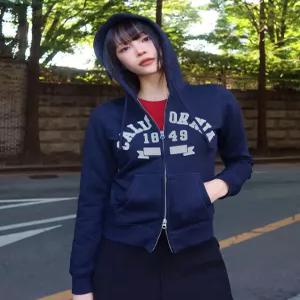 후아유 WHMZG4991F 여성 후드집업 기모후드집업 Signature Slim-fit Patch Hood Zip-up F