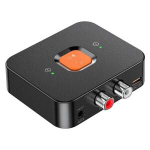 블루투스 호환 6.0 3.5mm AUX/RCA 입력 오디오 수신기 스테레오 음악 무선 어댑터 플매트 카펫 러그 앤 플