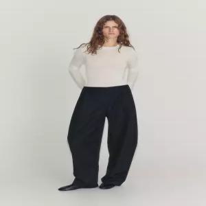 ZARA 시스루 니트 탑 - 화이트 2142/051/250