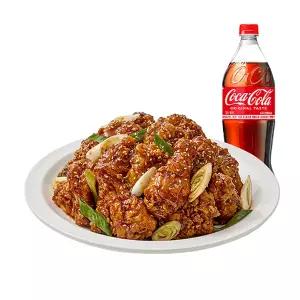 (노랑통닭) (순살/뼈)대파 간장 치킨+콜라1.25L