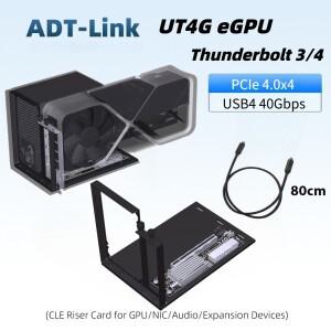 UT4G 외장 그래픽 카드 도킹 스테이션 (썬더볼트 3/4 USB4 - PCI-E 4.0 X16 eGPU 어댑터 NUC ITX STX 노트