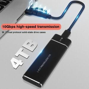 인클로저 어댑터 알루미늄 케이스 USB C 3.1 Gen2 10Gbps-NVMe PCIe 외부 박스(2230/2242/2260/2280 M2 NVM