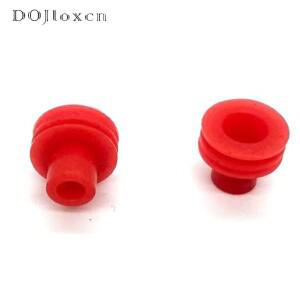 20개 9.5mm 방수 자동차 케이블 커넥터 고무 씰 레드 슈퍼 밀봉 와이어