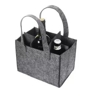 [제이큐]6구 펠트 와인백(24x18cm) (그레이)/ 술병 보관가방 No12