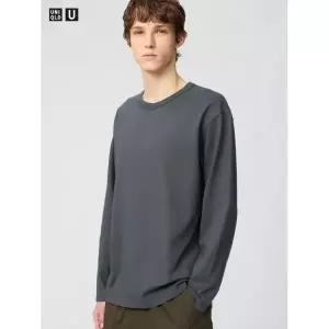유니클로 UNIQLO 워시코튼크루넥T긴팔 E48408000000 3738684
