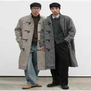 GENERAL IDEA MAN 헤링본 하이넥 더플 코트 2COL / SBE3M10012