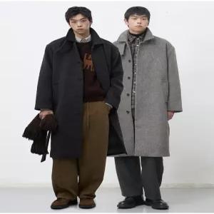GENERAL IDEA MAN 울 블렌디드 발마칸 롱 코트 2COL / SBE3M10011