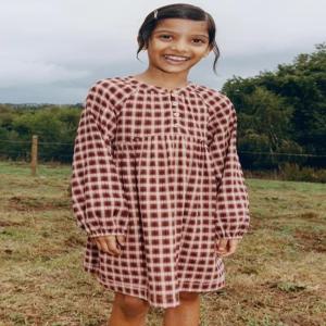 ZARA 체크 패턴 원피스 - 핑크 6327/438/926 536694