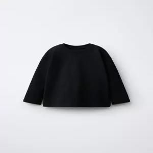 ZARA 하트 자수 티셔츠 - 블랙 1716/540/800 536676