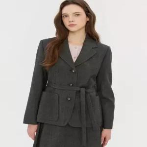 질스튜어트뉴욕 질스튜어트 뉴욕 여성 25FW JSSK5D270CG 이탈리아 수입소재 차콜그레이 멜란