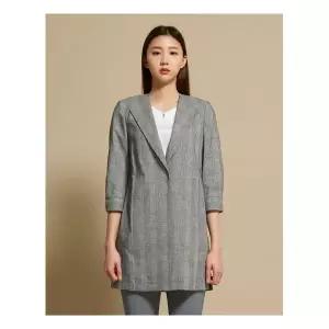 올리비아로렌노카라 변형 체크 자켓VOCFUWM3271 691549