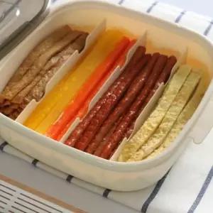 날짜표시 김밥재료 칸칸 보관용기 도시락 김발 기타보관용기 E297208F 실용적인디자인 깔끔하고편리