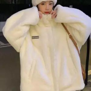 남여공용 화이트 후리스 박스 집업 점퍼 여성아우터 퍼아우터 여성야상 후드잠바 Bf-006C5