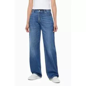 CALVIN KLEIN JEANS 여성 로우라이즈 릴렉스핏 미드블루 37.5 라이트웨이트 청바
