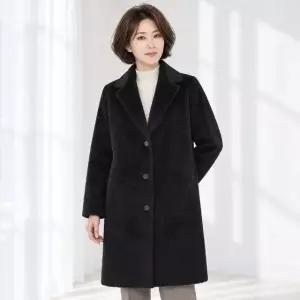 샤트렌 헤어리 싱글 롱 코트 안감 누빔 HCDWCT104