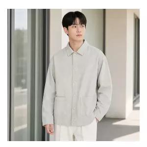 [리미드] 남성 워싱 코튼 루즈핏 헌팅 셔츠 재킷 CDM-JUA-HUNT