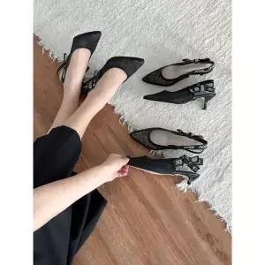 여성 펌프스 망사 슬링백 118464