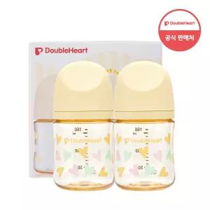 더블하트 PPSU 젖병 스윗러브 크림 옐로우 160ml 트윈팩 노꼭지