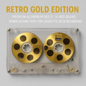 소형전동릴 Classic Mini Reel Cassette Tape 50min Blank Recording Double Sided Metal Retro Style Hi Res Audio