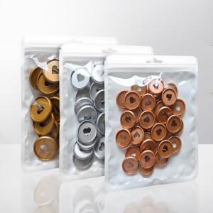 30개입 루즈리프 바인딩 버클 24mm/28mm/32mm 러브 디스크 노트북 앨범 아이돌 카드 모양 링