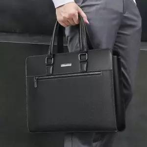 (색상 블랙)비즈니스 출퇴근 직장인 사무용 토트백 지퍼포켓 브리프케이스 남성 정장 서류가방
