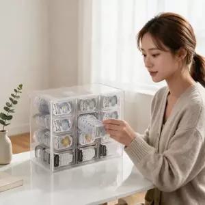 [알티피아]렌즈케이스 보관함 안경렌즈 휴대용 정리함 파우치 서랍식 케이스