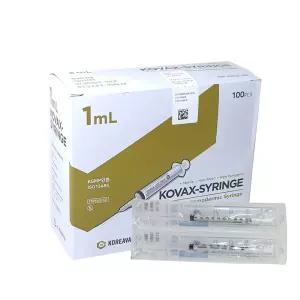한국백신 일회용주사기 1ml 26Gx13mm,100개입