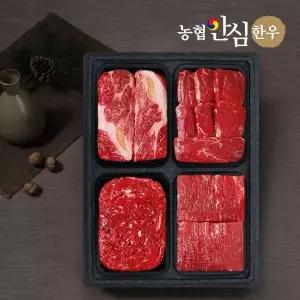 갤러리아 [농협안심한우] 1등급 일품혼합세트 (등심+안심+불고기+장조림)/팩